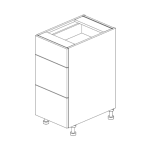 Base Cabinet 3 Drawer 876 H x 400 W x 610 D mm