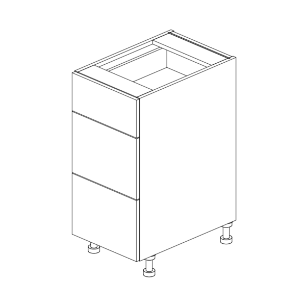 Base Cabinet 3 Drawer 876 H x 400 W x 610 D mm