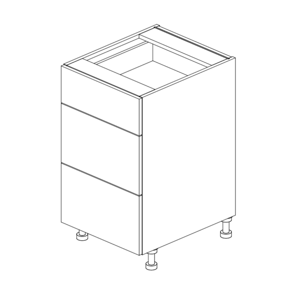 Base Cabinet 3 Drawer 876 H x 500 W x 610 D mm