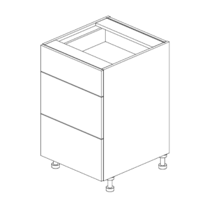 Base Cabinet 3 Drawer 876 H x 550 W x 610 D mm