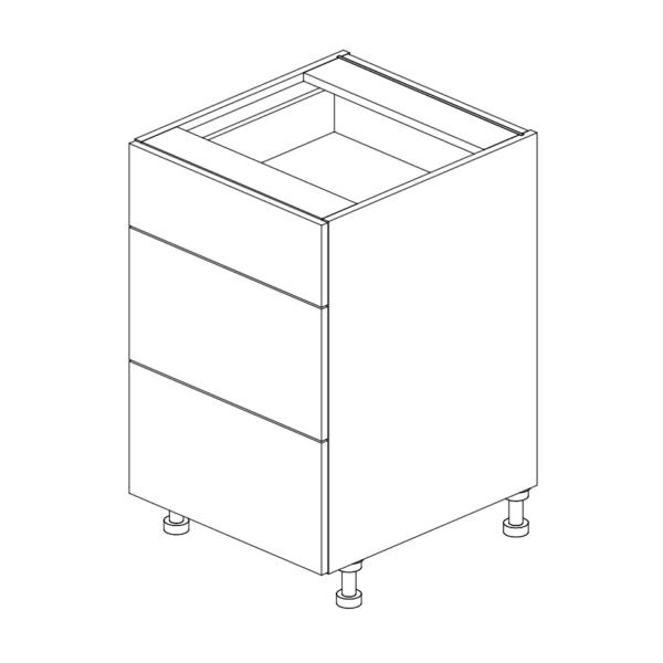 Base Cabinet 3 Drawer 876 H x 550 W x 610 D mm