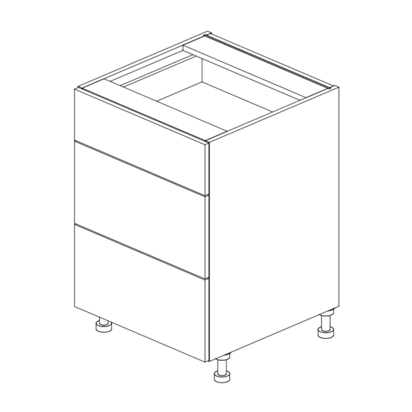 Base Cabinet 3 Drawer 876 H x 600 W x 610 D mm
