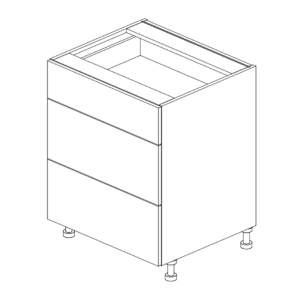 Base Cabinet 3 Drawer 876 H x 700 W x 610 D mm