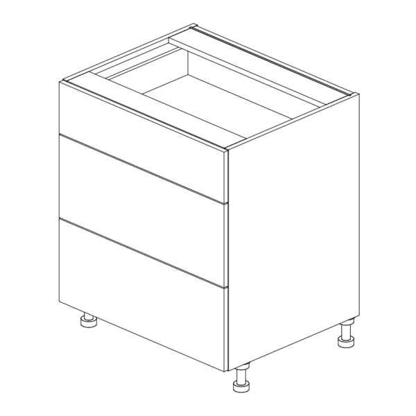 Base Cabinet 3 Drawer 876 H x 750 W x 610 D mm