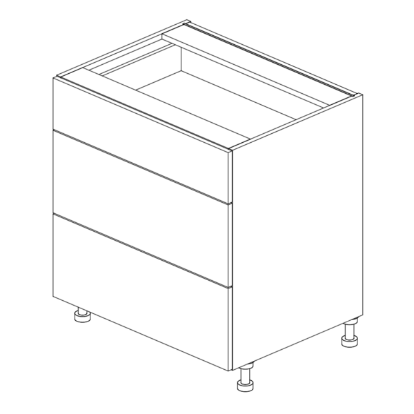 Base Cabinet 3 Drawer 876 H x 800 W x 610 D mm