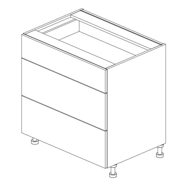 Base Cabinet 3 Drawer 876 H x 850 W x 610 D mm