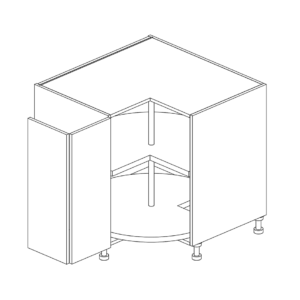 Base 90° Corner Cabinet with Lazy Susan 876 H x 900 W x 610 D mm