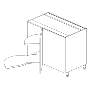 Base LH Blind Corner Cabinet with Lazy Susan 876 H x 1076 W x 610 D mm