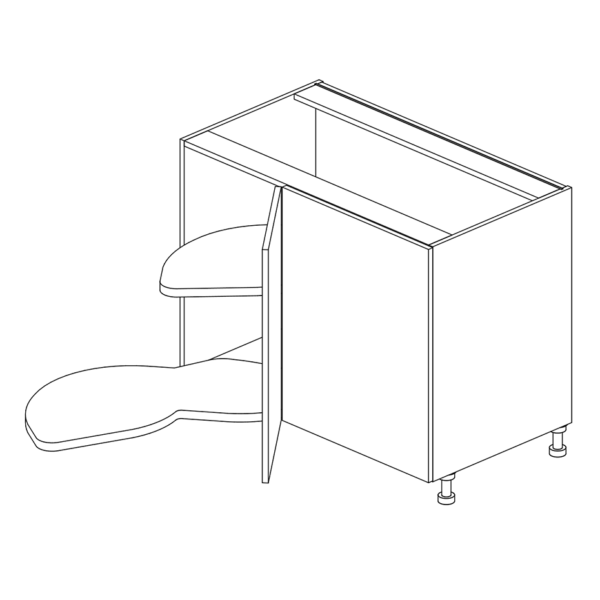 Base LH Blind Corner Cabinet with Lazy Susan 876 H x 1076 W x 610 D mm