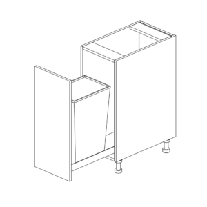 Single Pullout Bin / Trash 876 H x 350 W x 610 D mm
